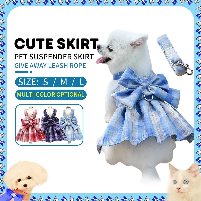 Bowknot Dog Skirt Dress A0061