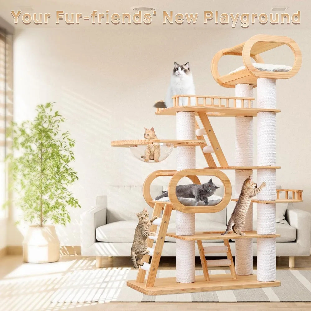 77 Inch Indoor Cat Tree A0271