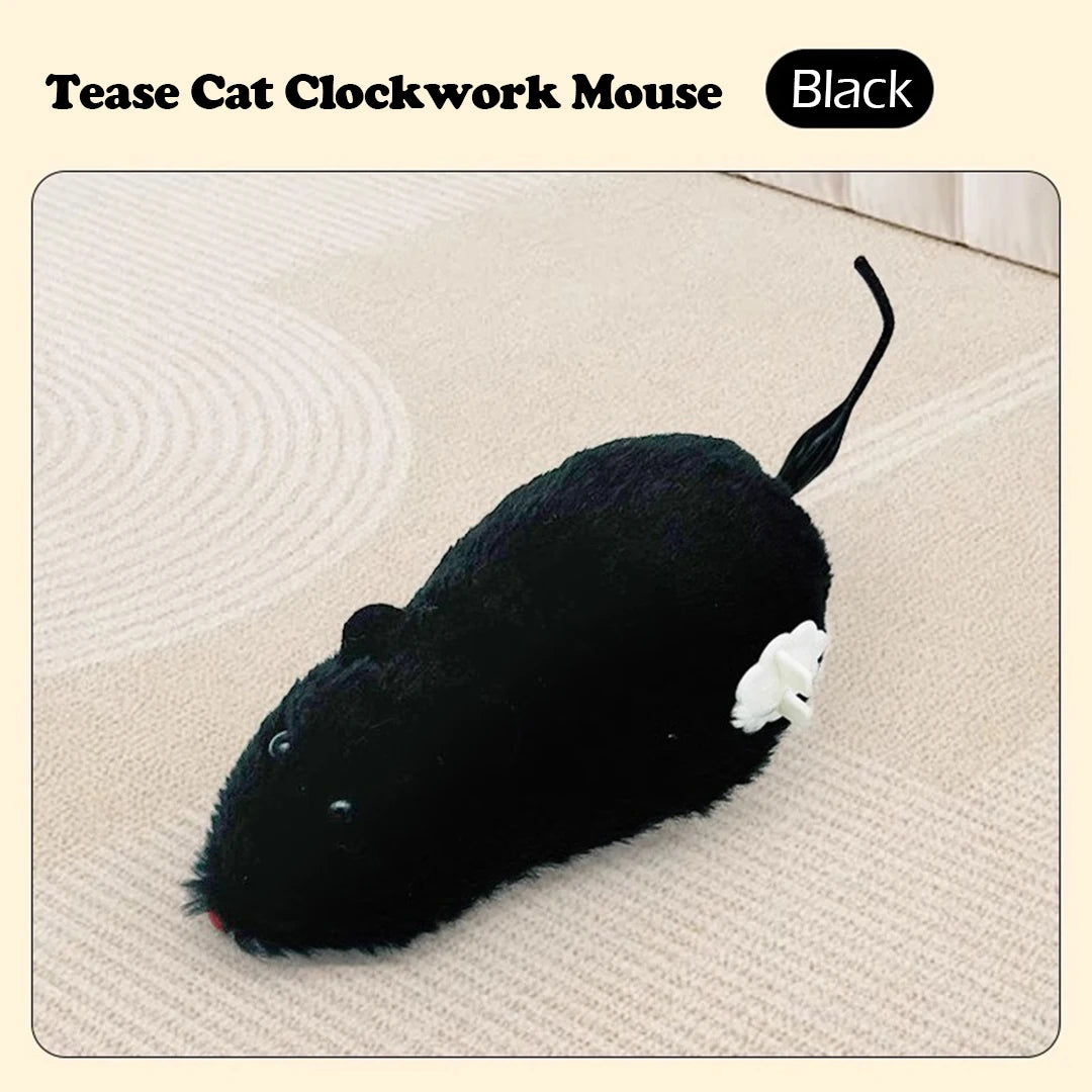 Clockwork Plush Mouse Cat Toy A0392