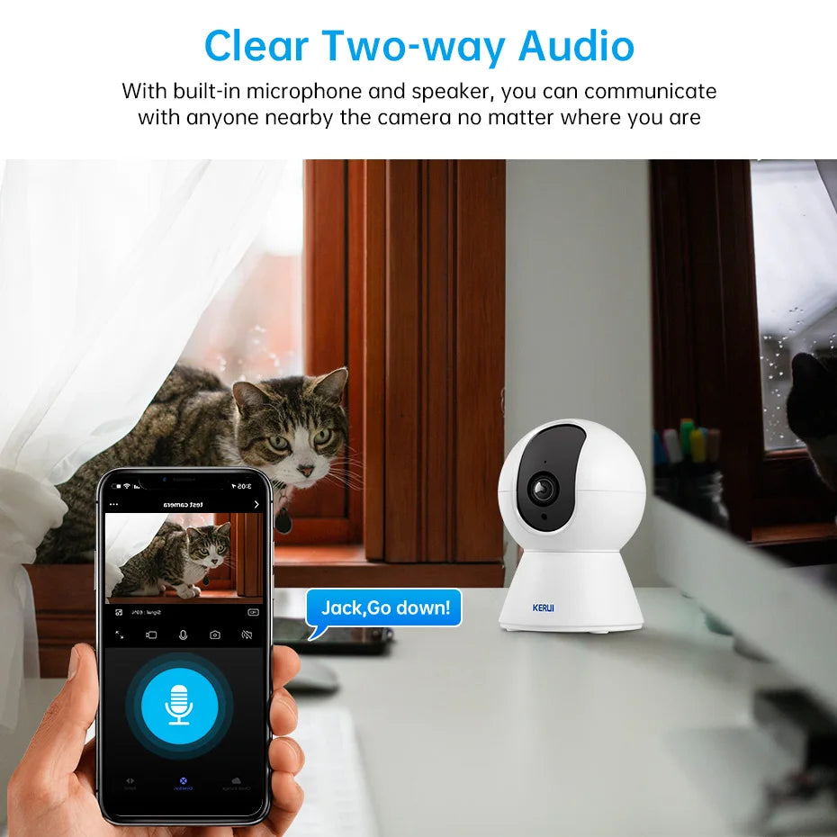 WiFi IP Pet Camera 4K 8MP HD Night Vision AI Alerts A0298