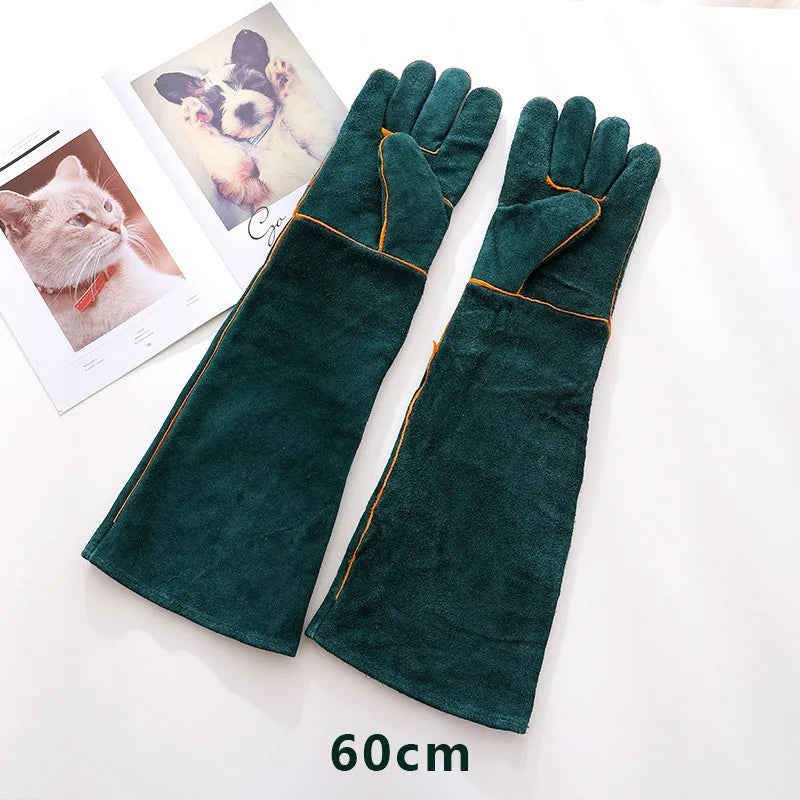 Leather Pet Training Safety Glove A0005