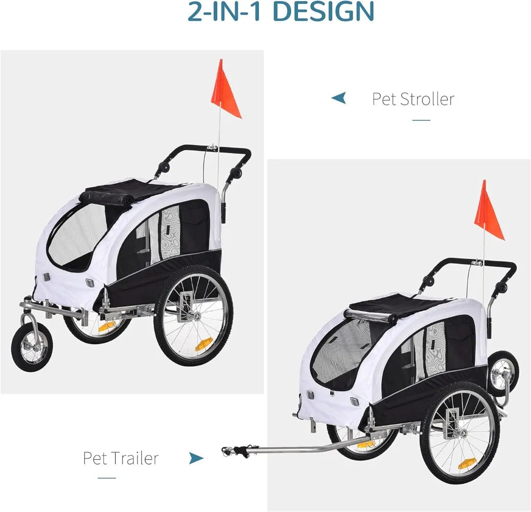 2-in-1 Dog Bike Trailer Stroller A0077