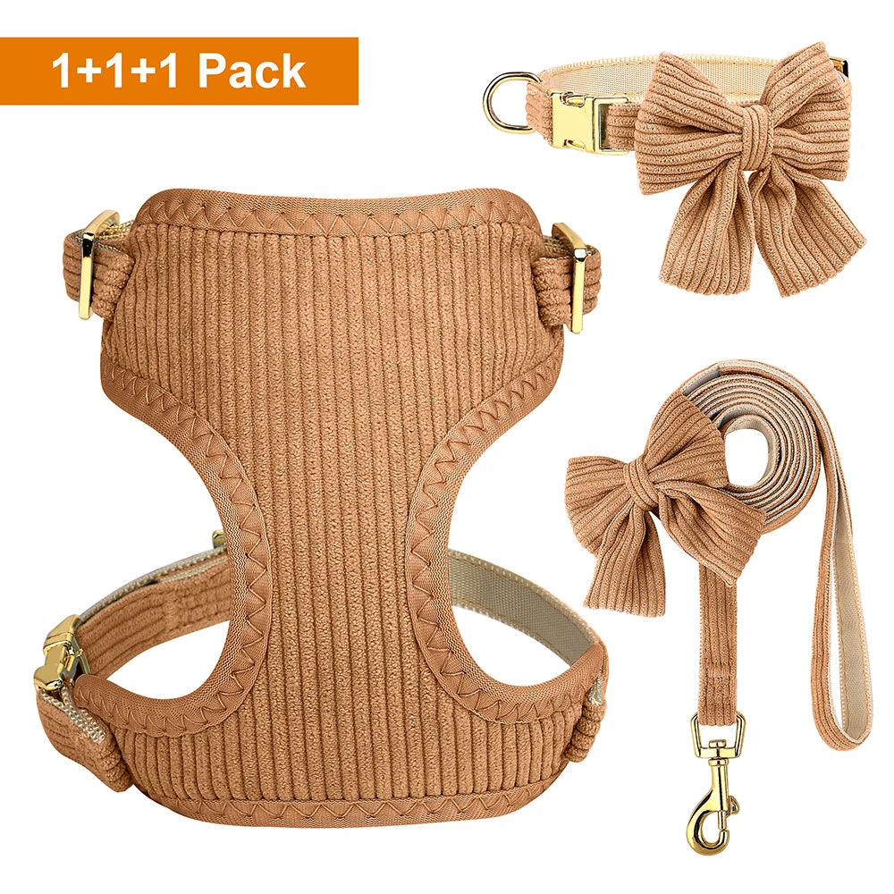 Bowknot Dog Harness Set A0034