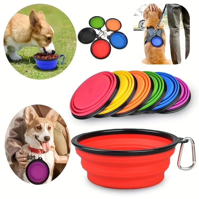 1pcs Pet Folding Bowl, Portable. A0012