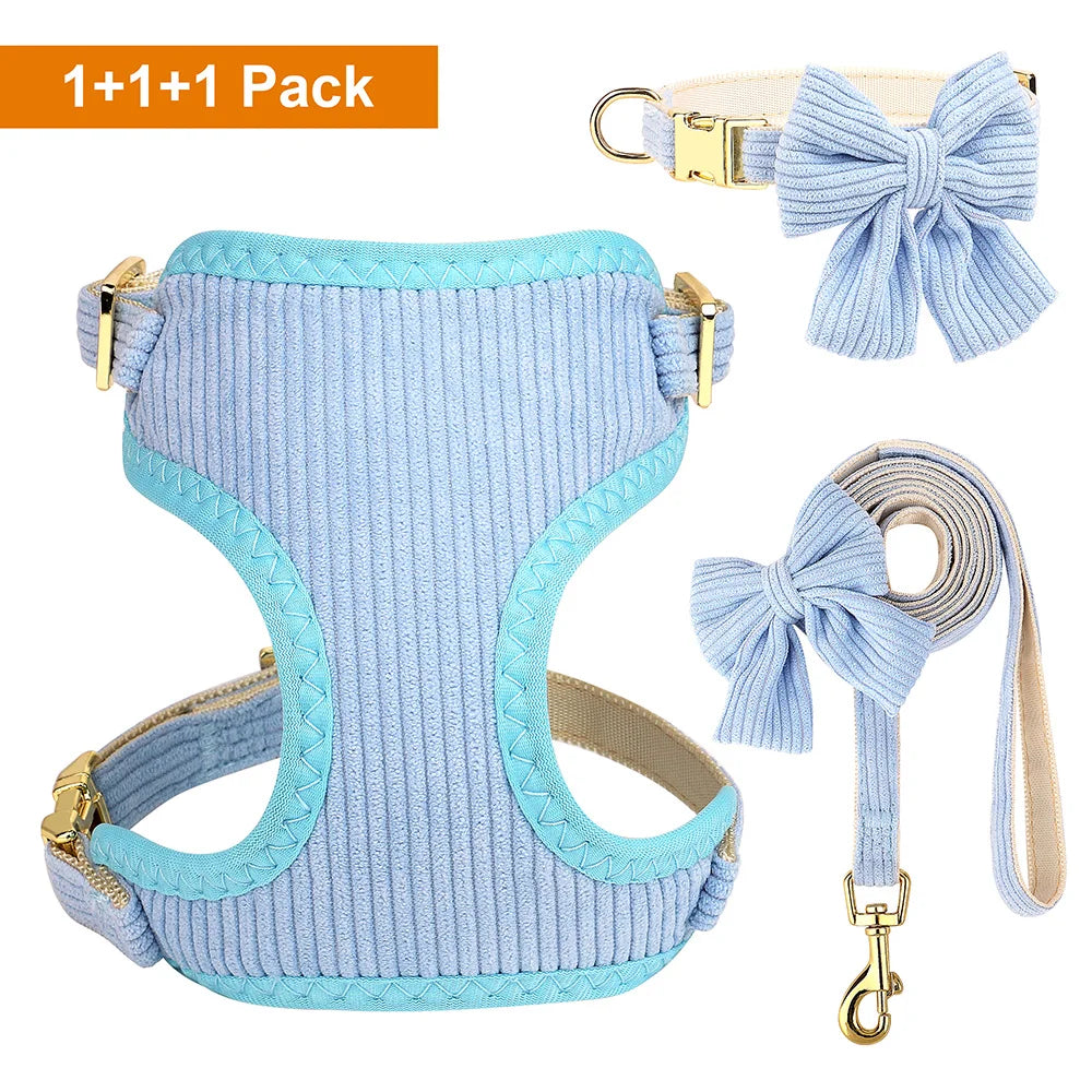 Bowknot Dog Harness Set A0034