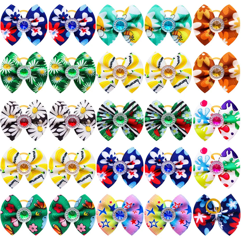 20pcs Summer Dog Hair Bows A0442