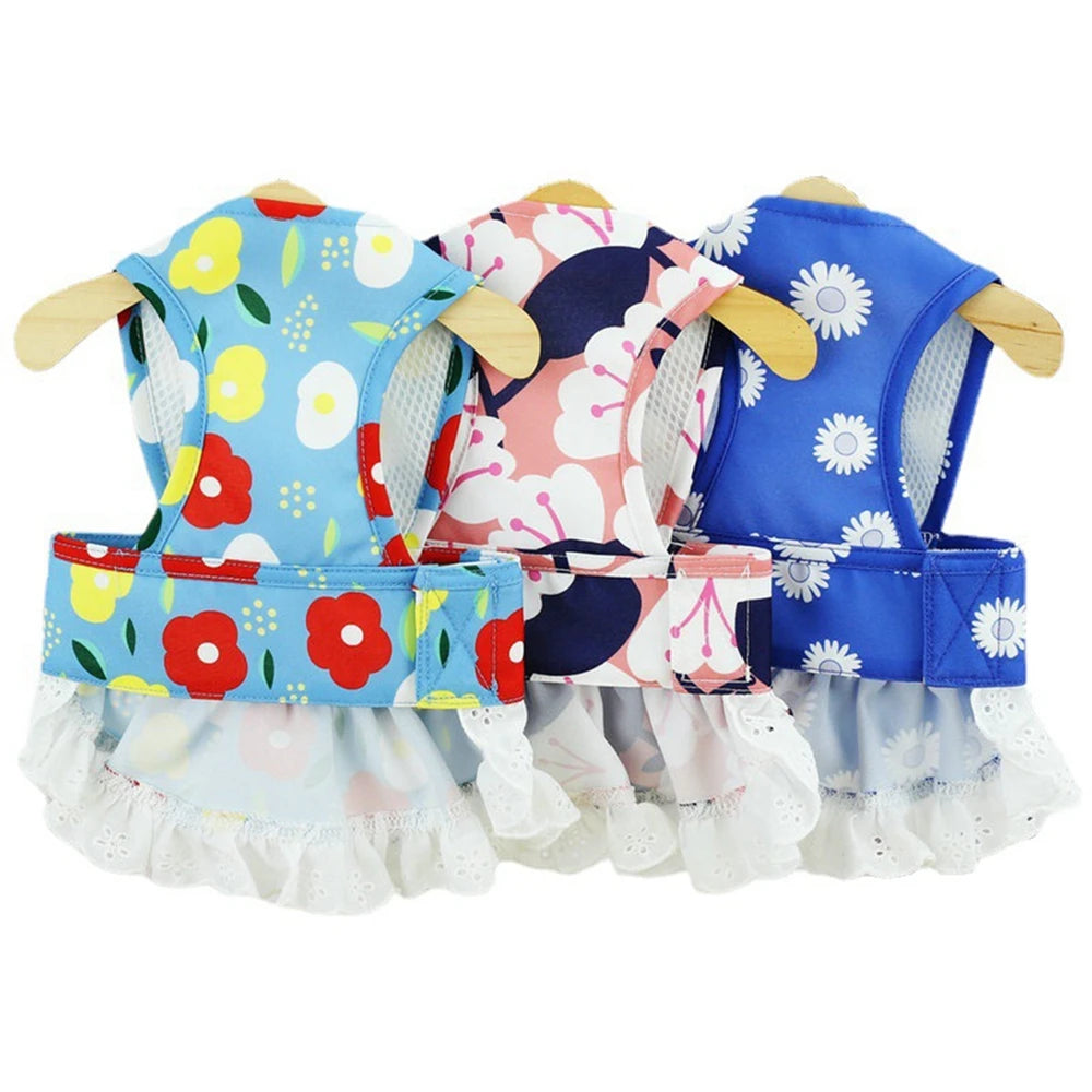 Bow Dog Collar Skirt Harness A0060