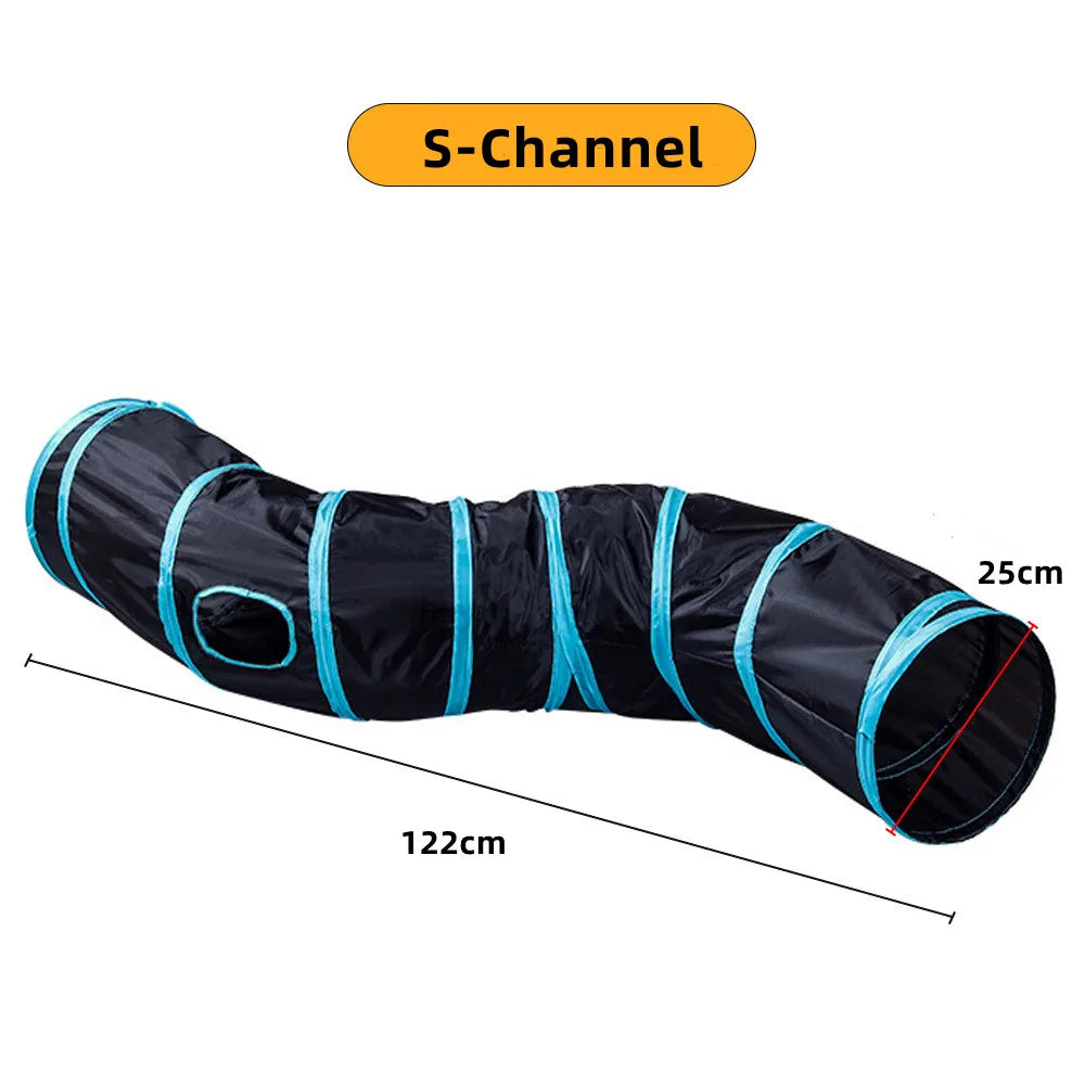 Foldable Cat Tunnel S-Shaped Play Toy A0218