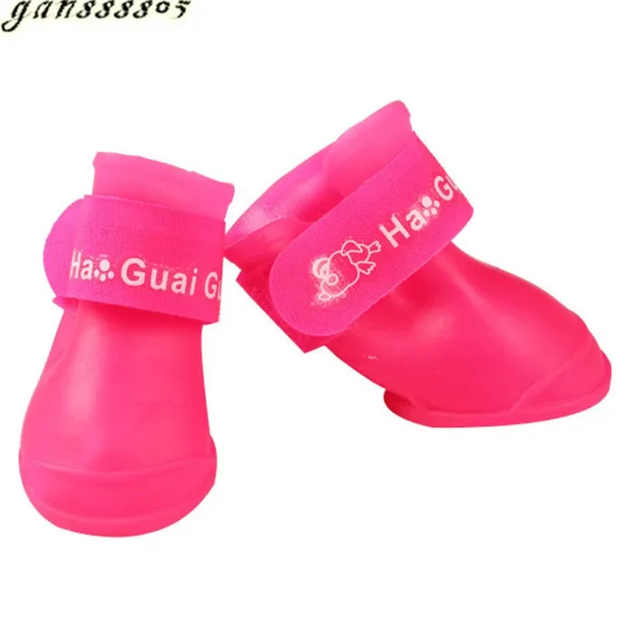 4pcs Dog Rain Boots A0082