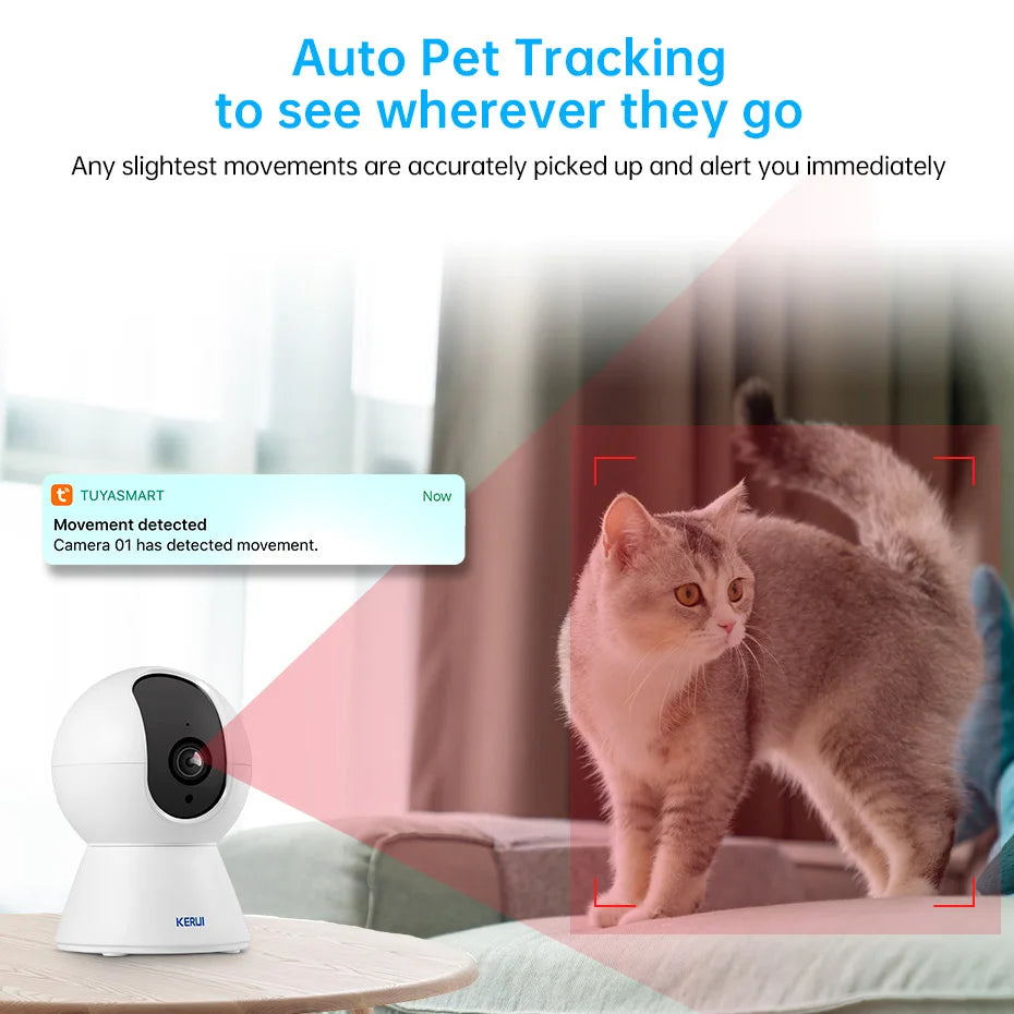 WiFi IP Pet Camera 4K 8MP HD Night Vision AI Alerts A0298