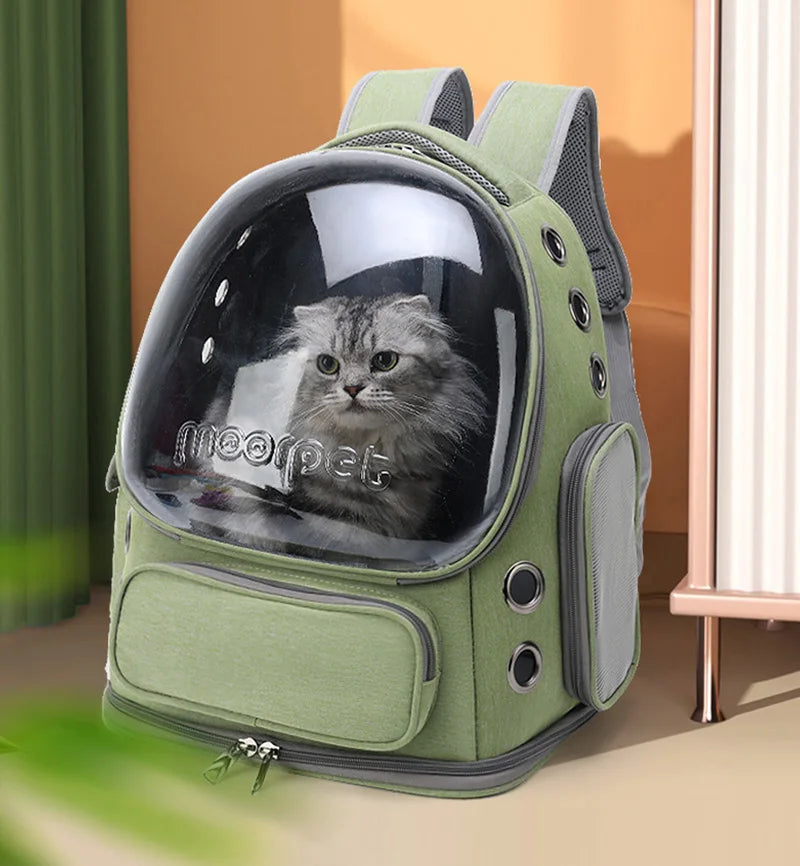 Transparent Pet Backpack Breathable Travel Carrier A0448