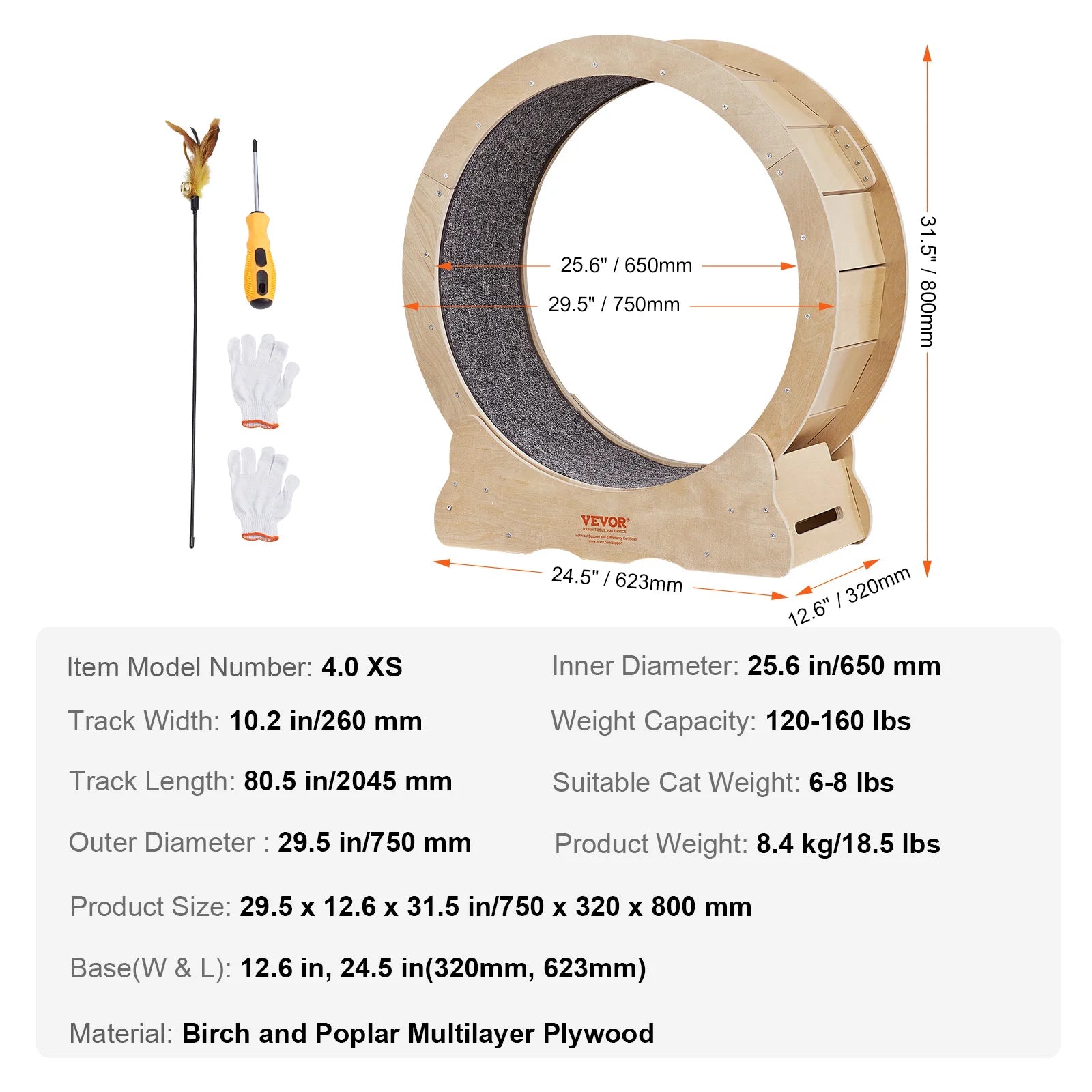 VEVOR Cat Exercise Wheel A0116