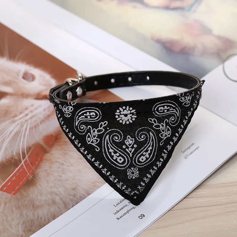 PU Cat & Dog Collar with Scarf  A0195