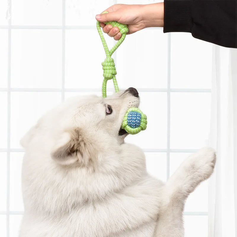 Cotton Rope & Ball Dog Toy A0247