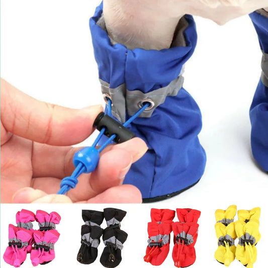 4pcs Waterproof Pet Cat&Dog Shoes.A0108