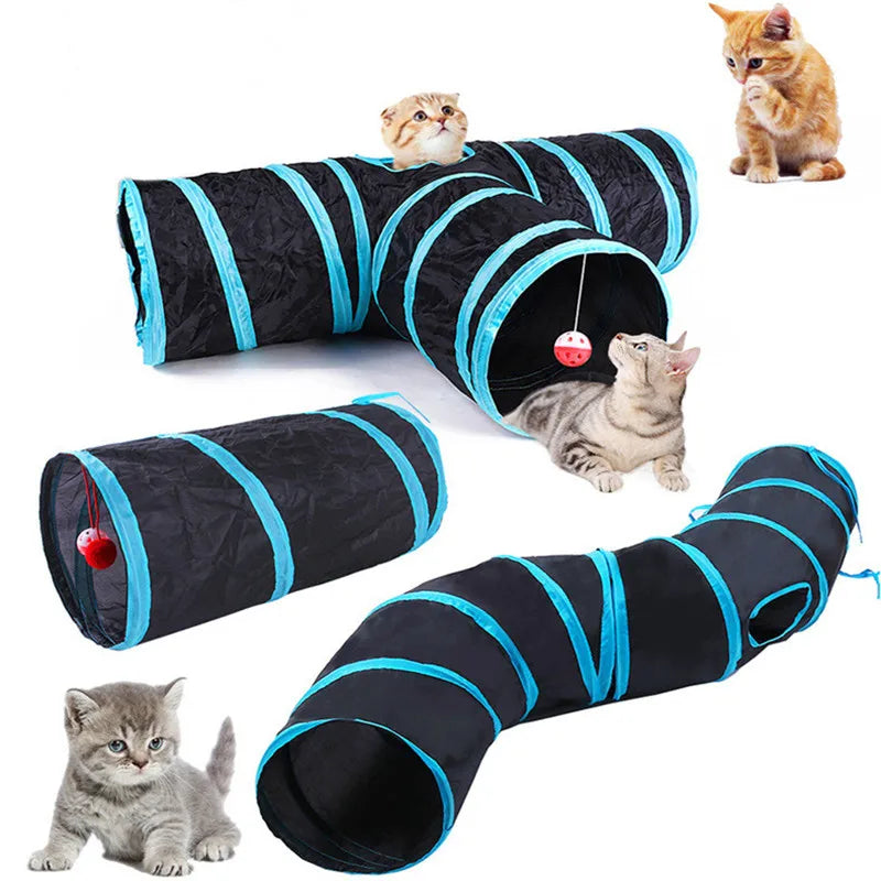 Foldable Cat Tunnel S-Shaped Play Toy A0218