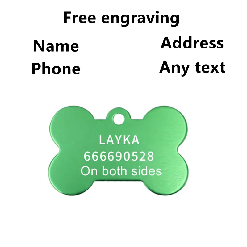 2pcs Personalized Pet ID Tags A0037