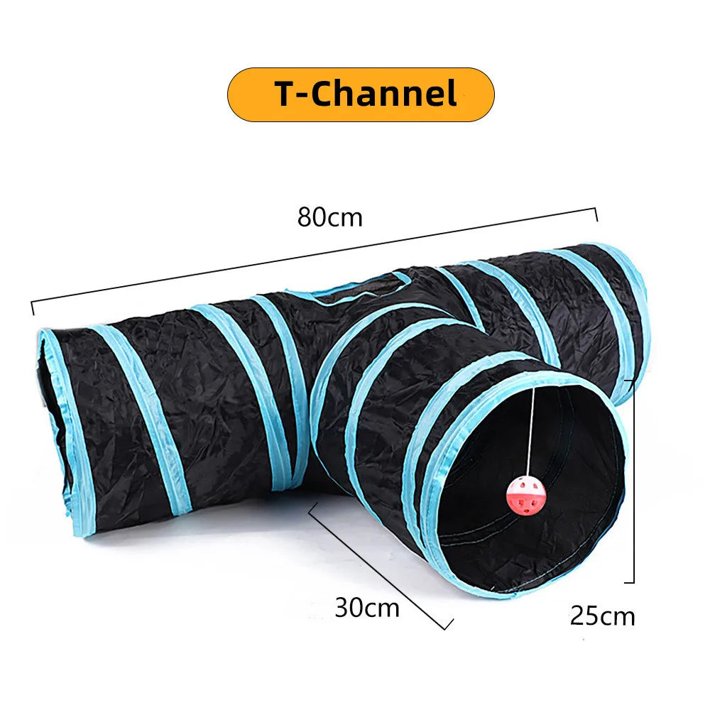 Foldable Cat Tunnel S-Shaped Play Toy A0218