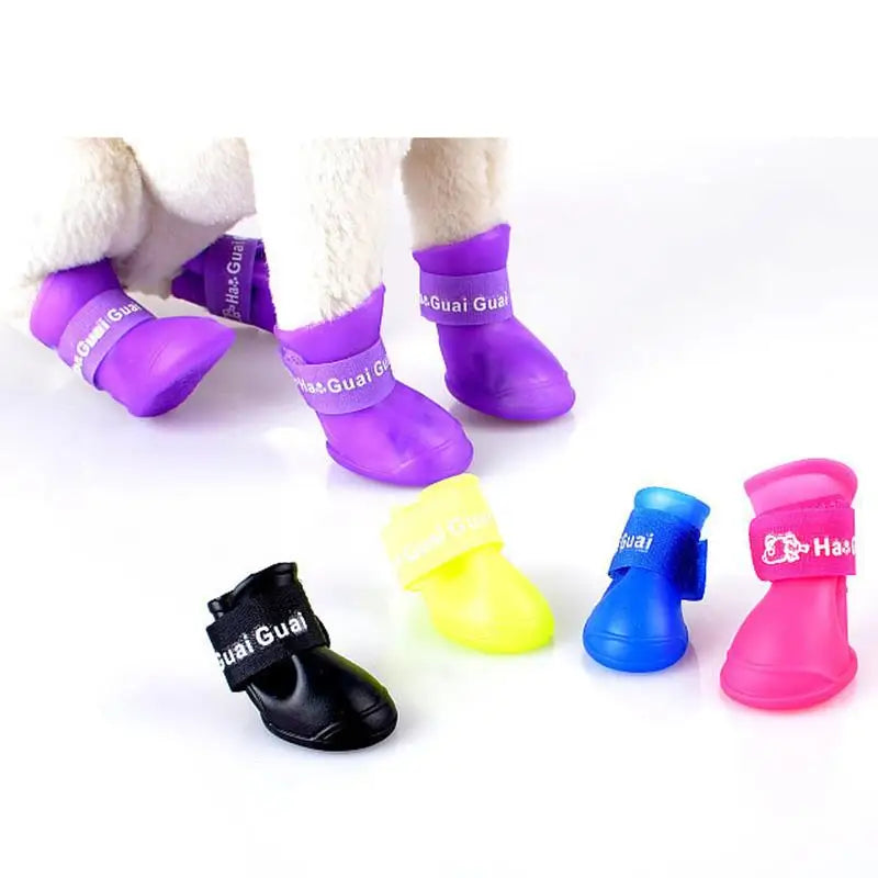 4pcs Dog Rain Boots A0082