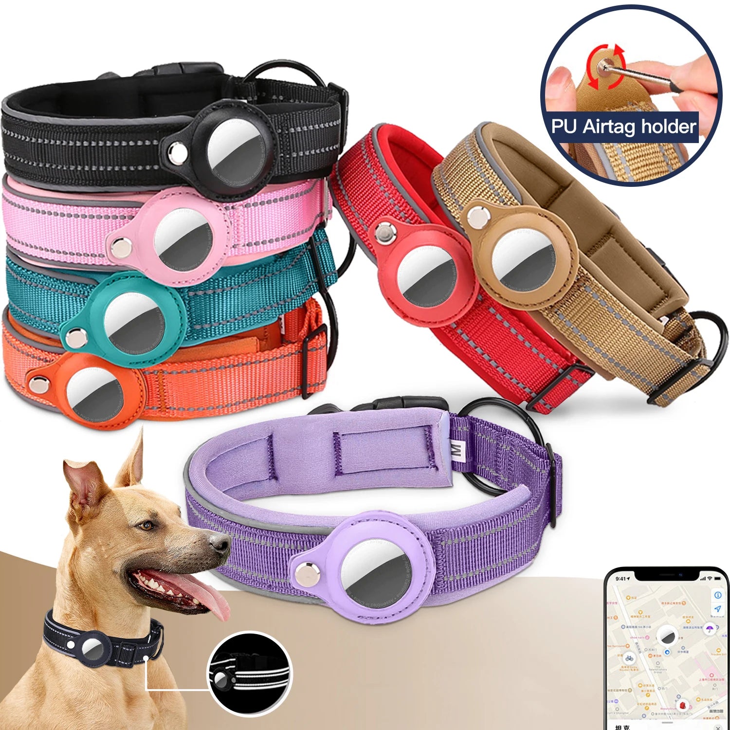 Apple Airtag Dog Collar Tracker A0059