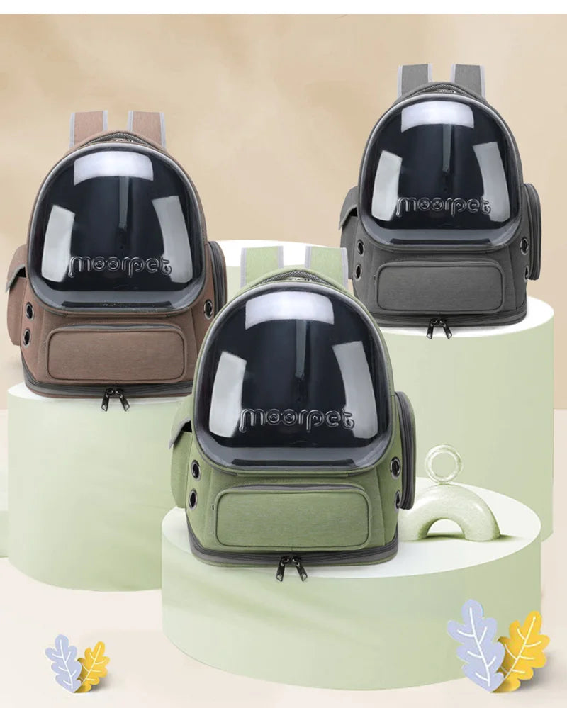 Transparent Pet Backpack Breathable Travel Carrier A0448