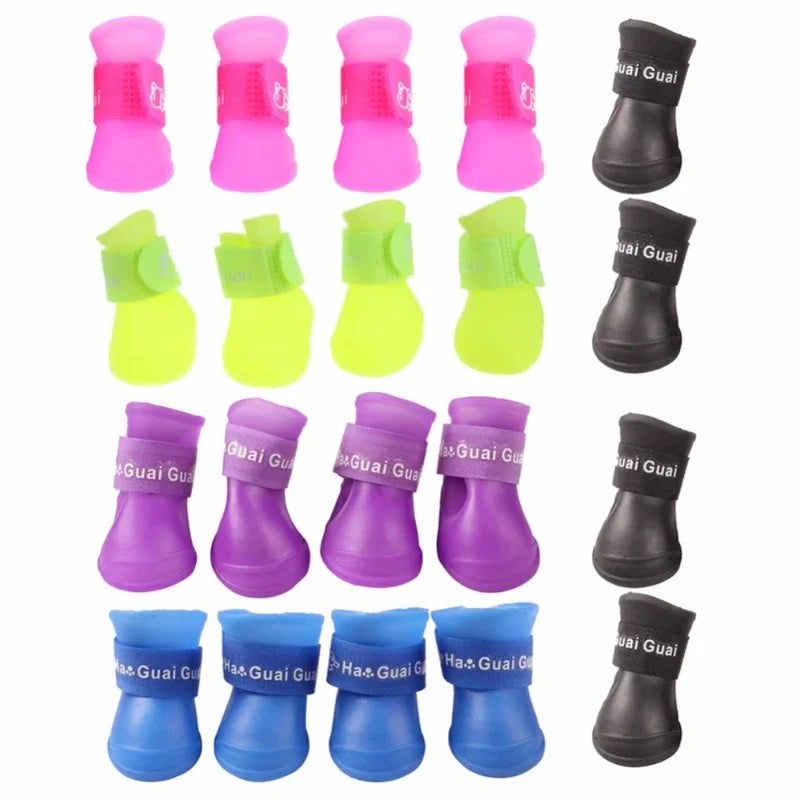 4pcs Dog Rain Boots A0082