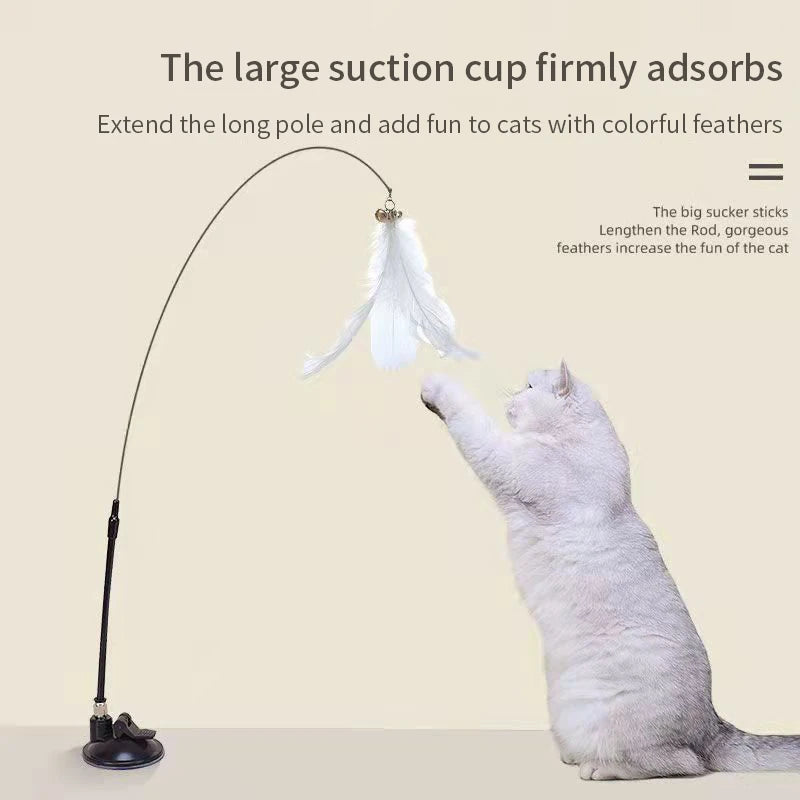 Cat Teaser Wand with Suction Cup A0304