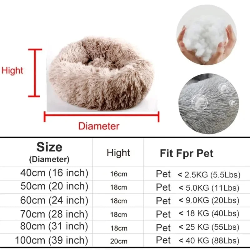 Round Plush Cat Bed A0050