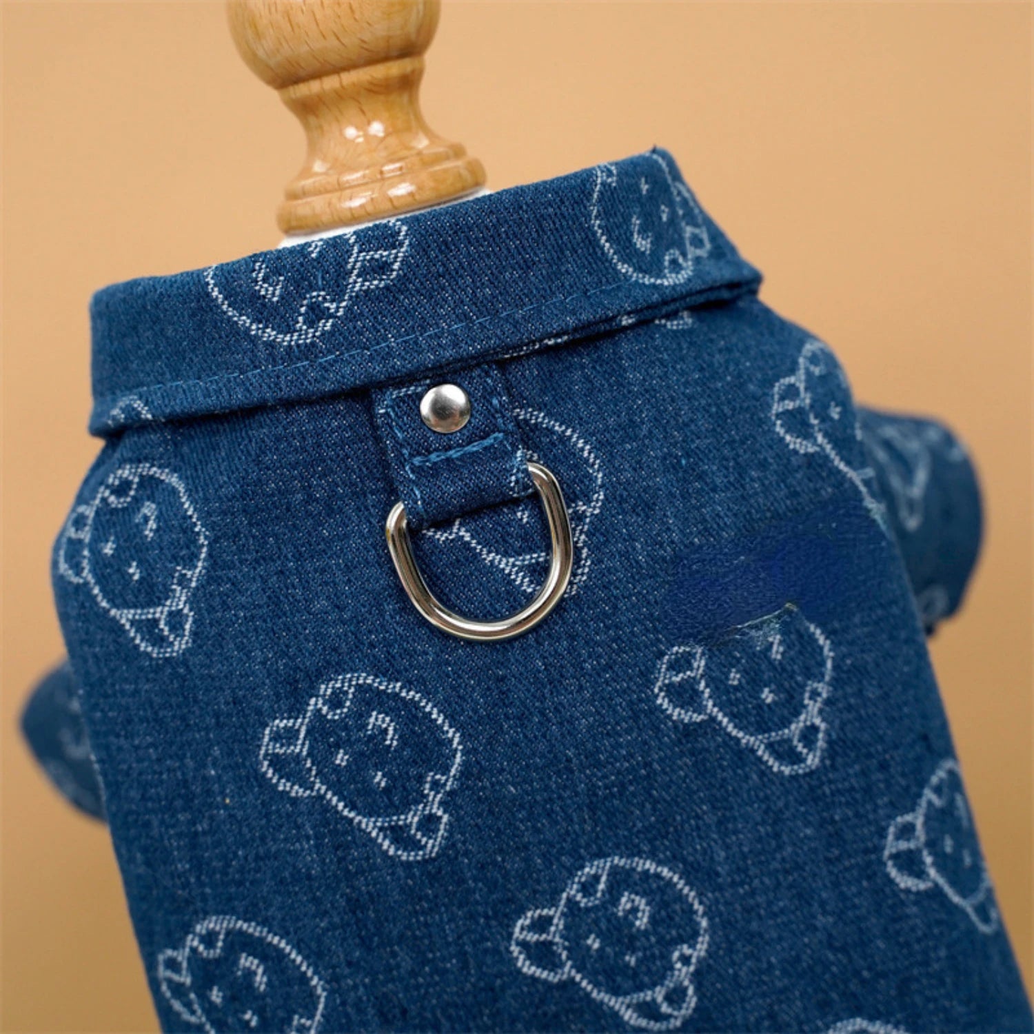 Denim Pet Shirt with Leash Ring A0085