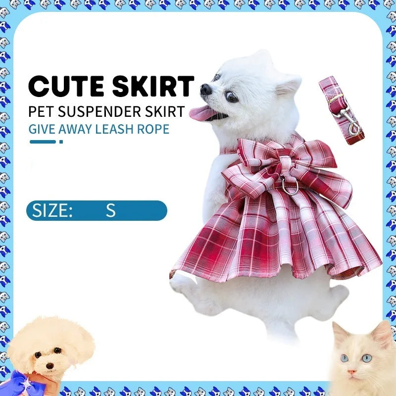 Bowknot Dog Skirt Dress A0061