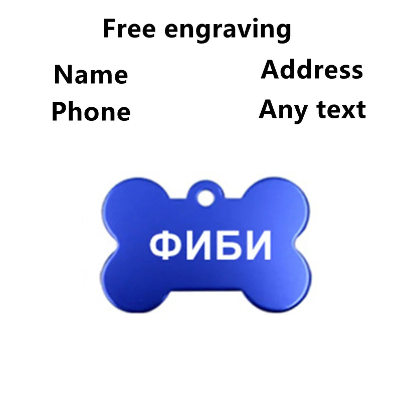 2pcs Personalized Pet ID Tags A0037