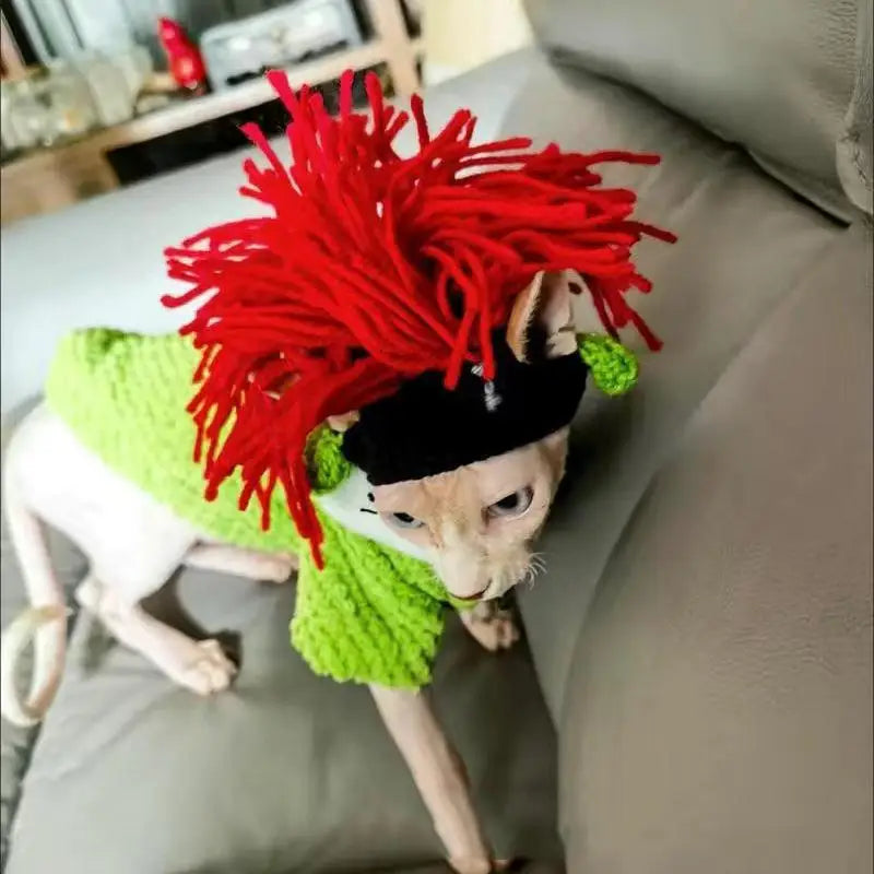 Pet Knitted Hat - Funny Cat & Dog Headgear for Cosplay A0069