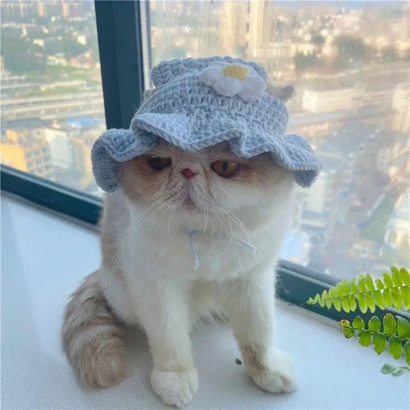 Pet Knitted Hat - Funny Cat & Dog Headgear for Cosplay A0069