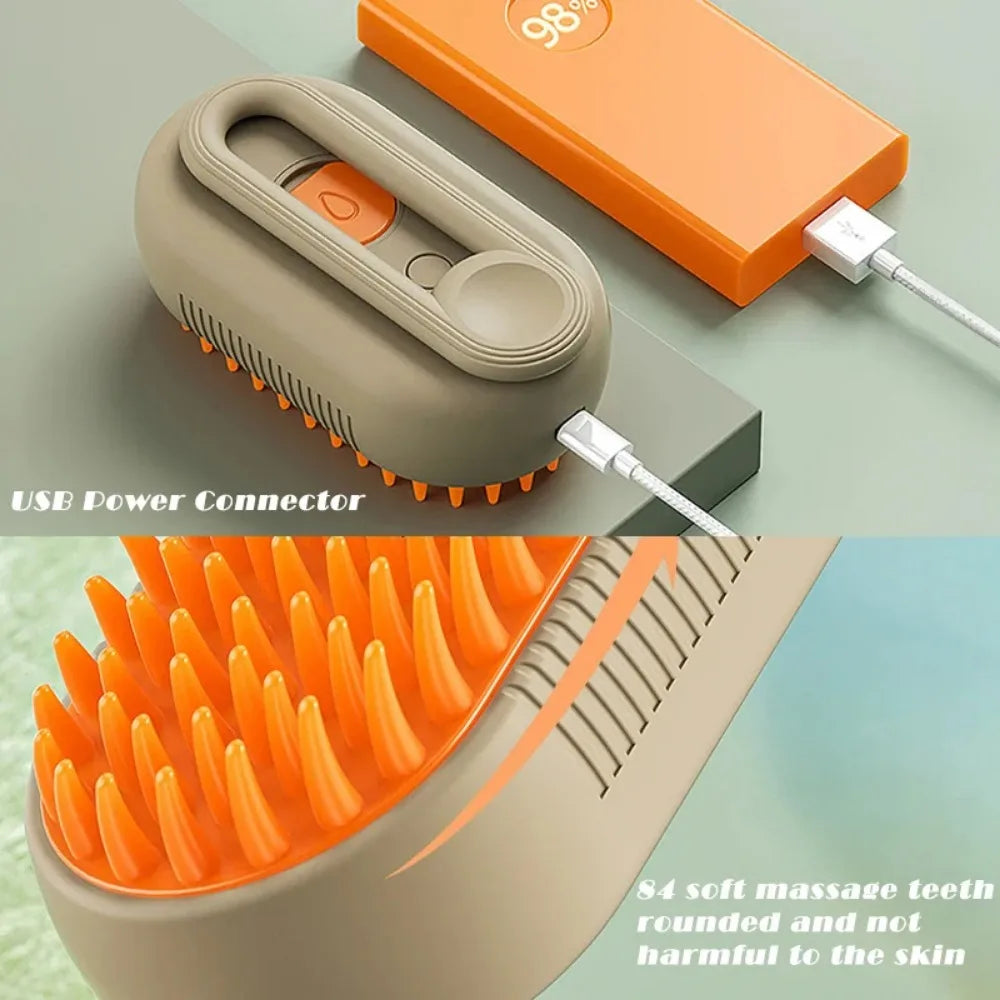 3-in-1 Pet Steam Brush for Grooming A0113