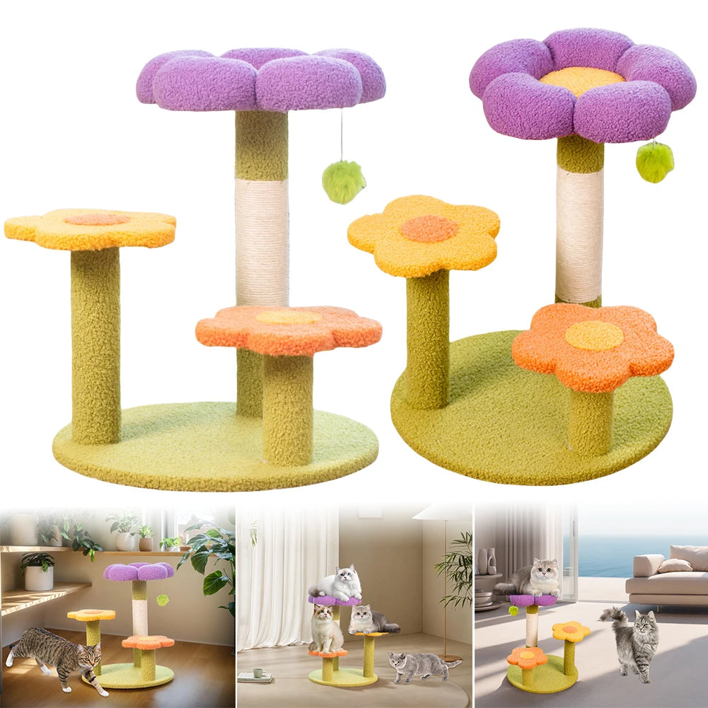 Flower Cat Tree Tower A0258