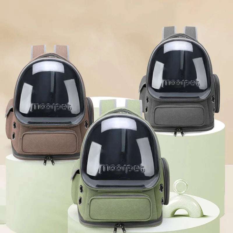 Transparent Pet Backpack Breathable Travel Carrier A0448