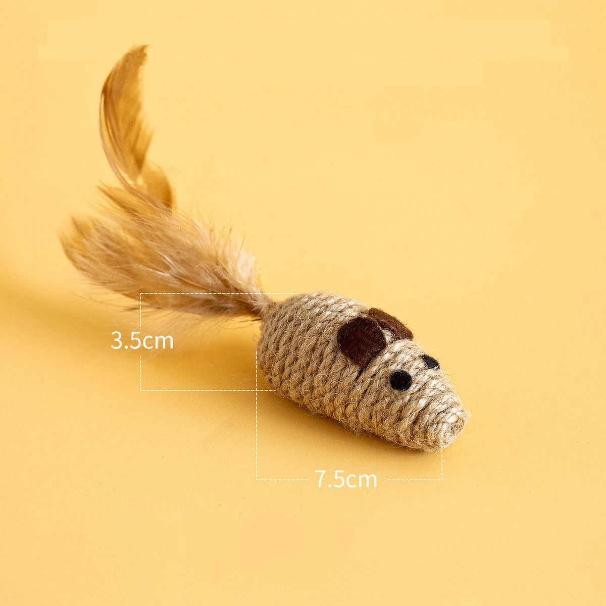 3pcs Sisal Cat Toys with Feathers & Rattle A0228