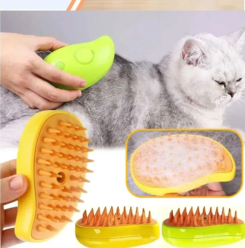 3-in-1 Pet Steam Brush for Grooming A0113