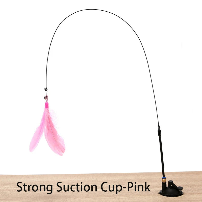 Cat Teaser Wand with Suction Cup A0304