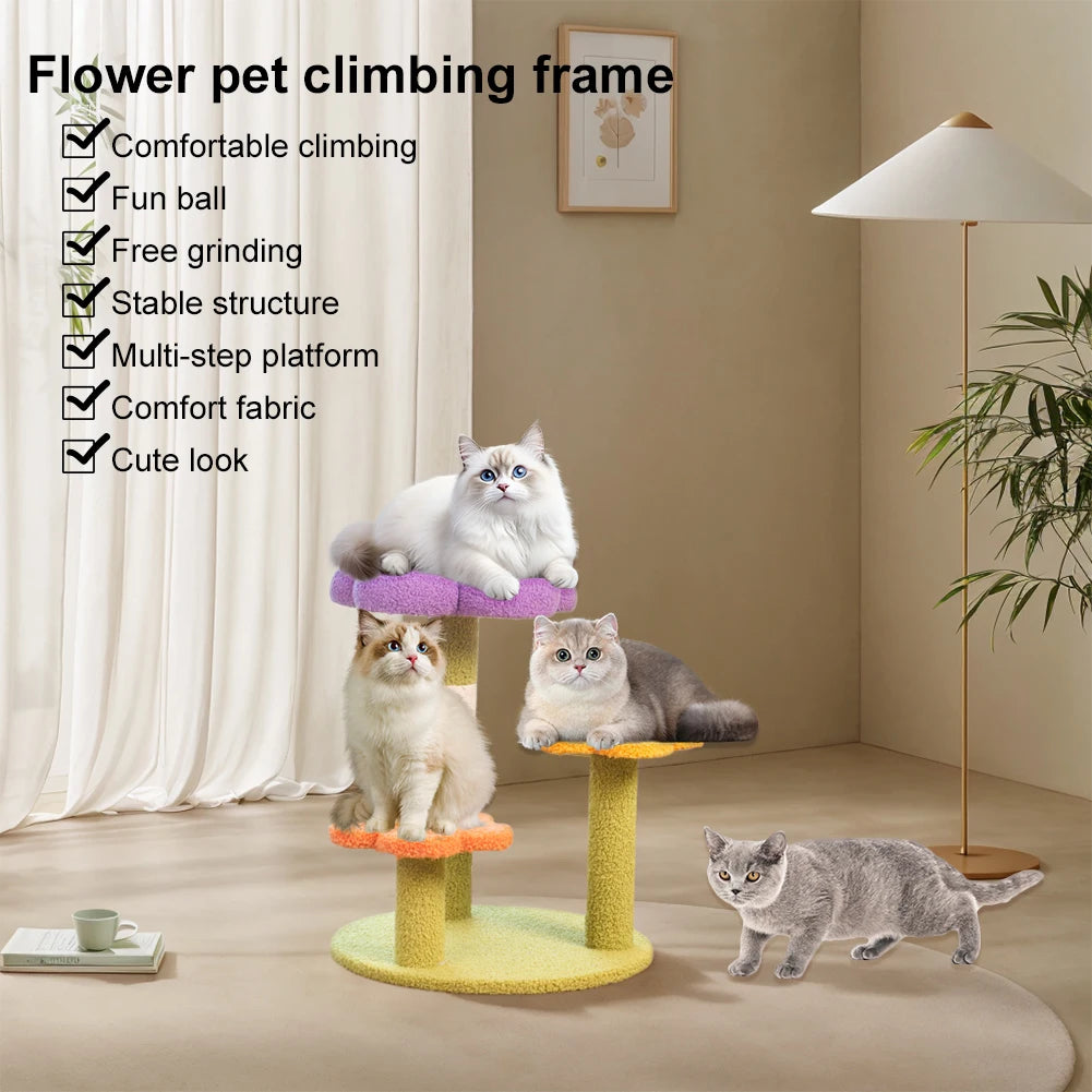 Flower Cat Tree Tower A0258