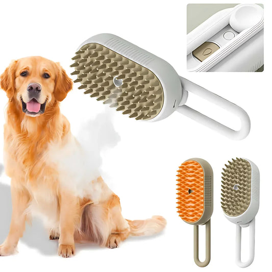 3-in-1 Electric Steamy Pet Grooming Brush A0429