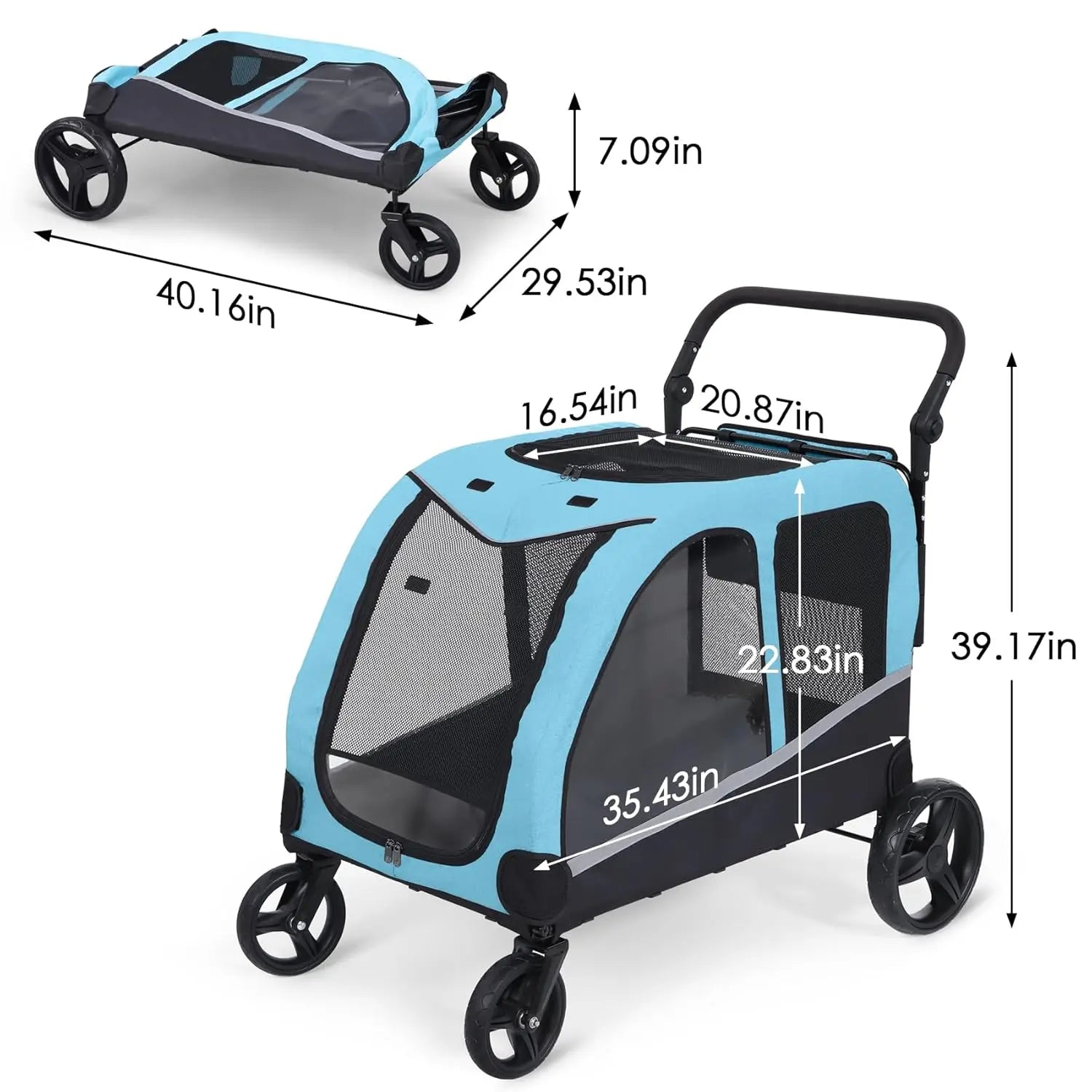 Large Dog Stroller for 2 Pets A0076