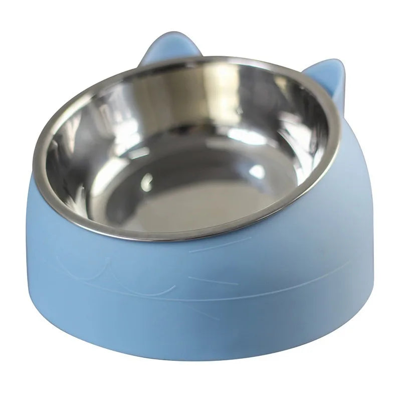 Stainless Steel Inclined Cat & Dog Feeding Bowl A0372