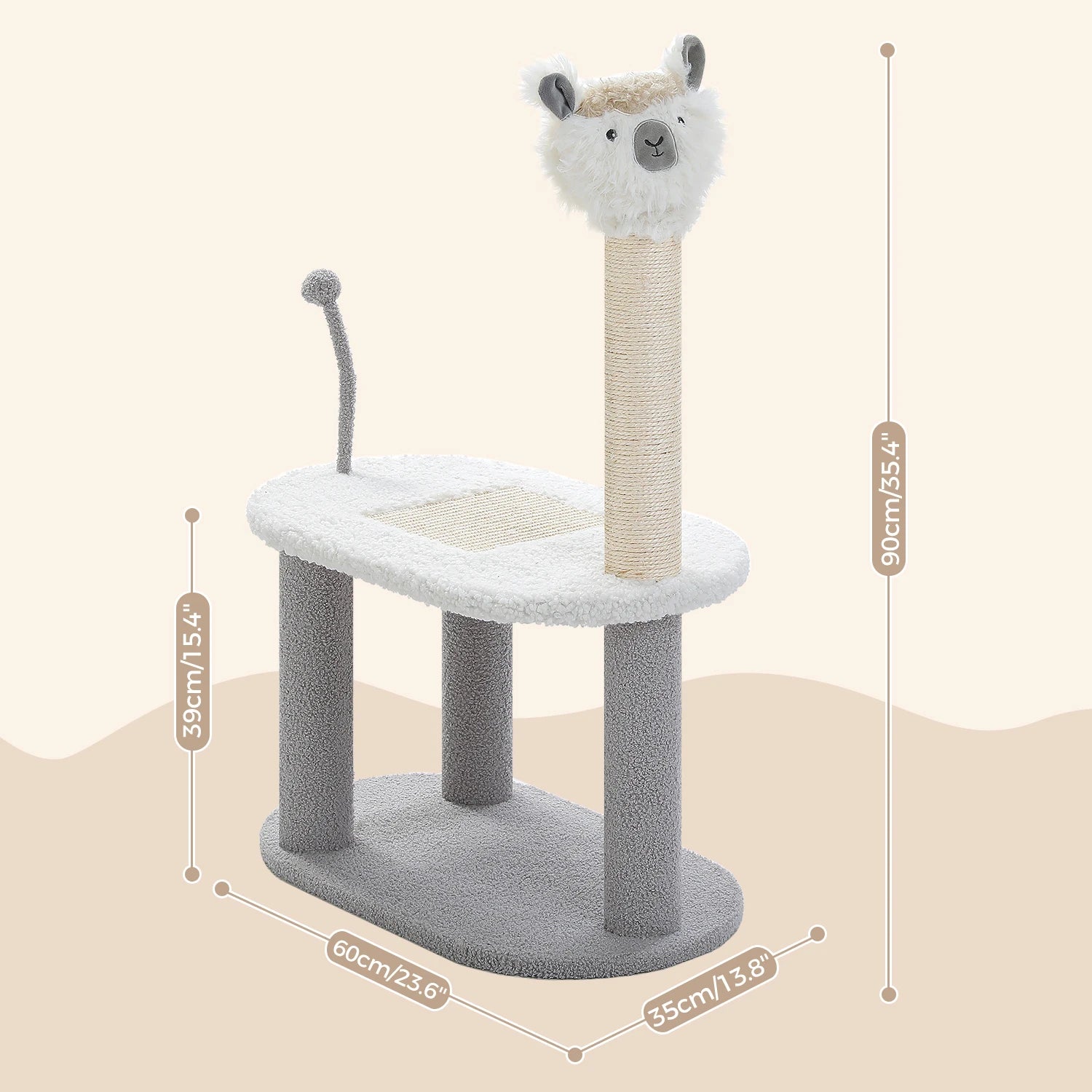 Small Alpaca Cat Tree A0285