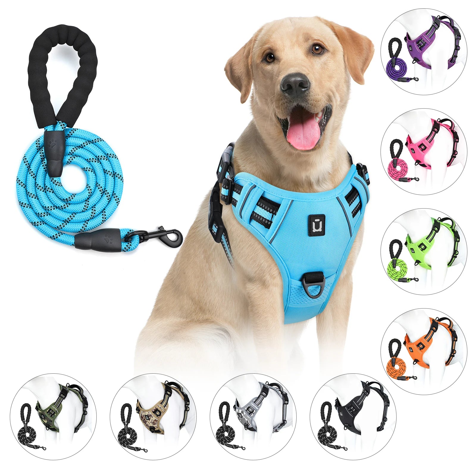 No-Pull Dog Harness & Leash A0040