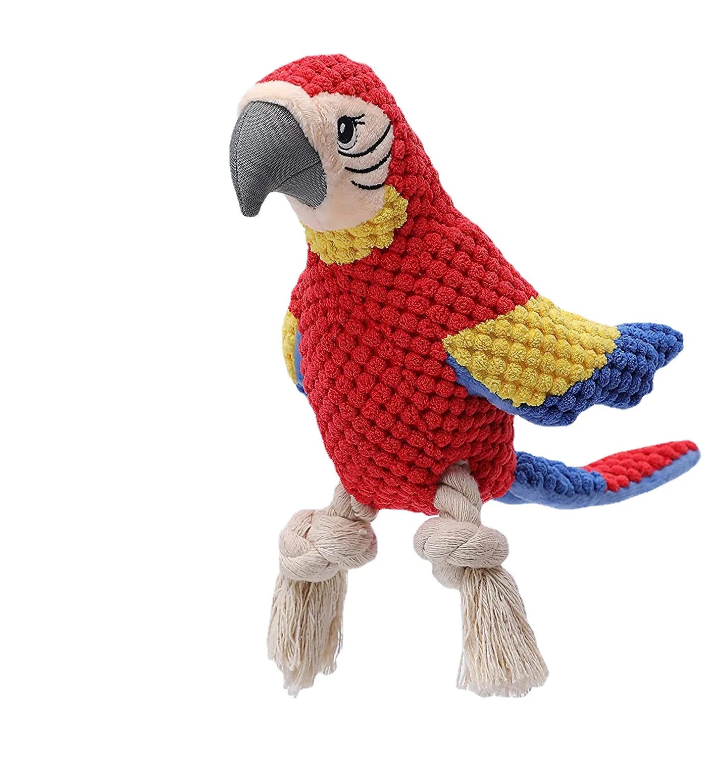 Indestructible Plush Parrot Squeaky Dog Toy A0423