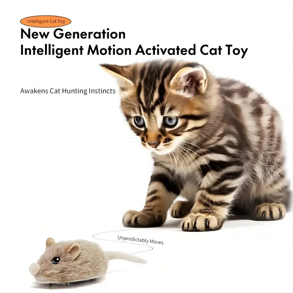 Rechargeable Motion Mouse Cat Toy with Sound A0393