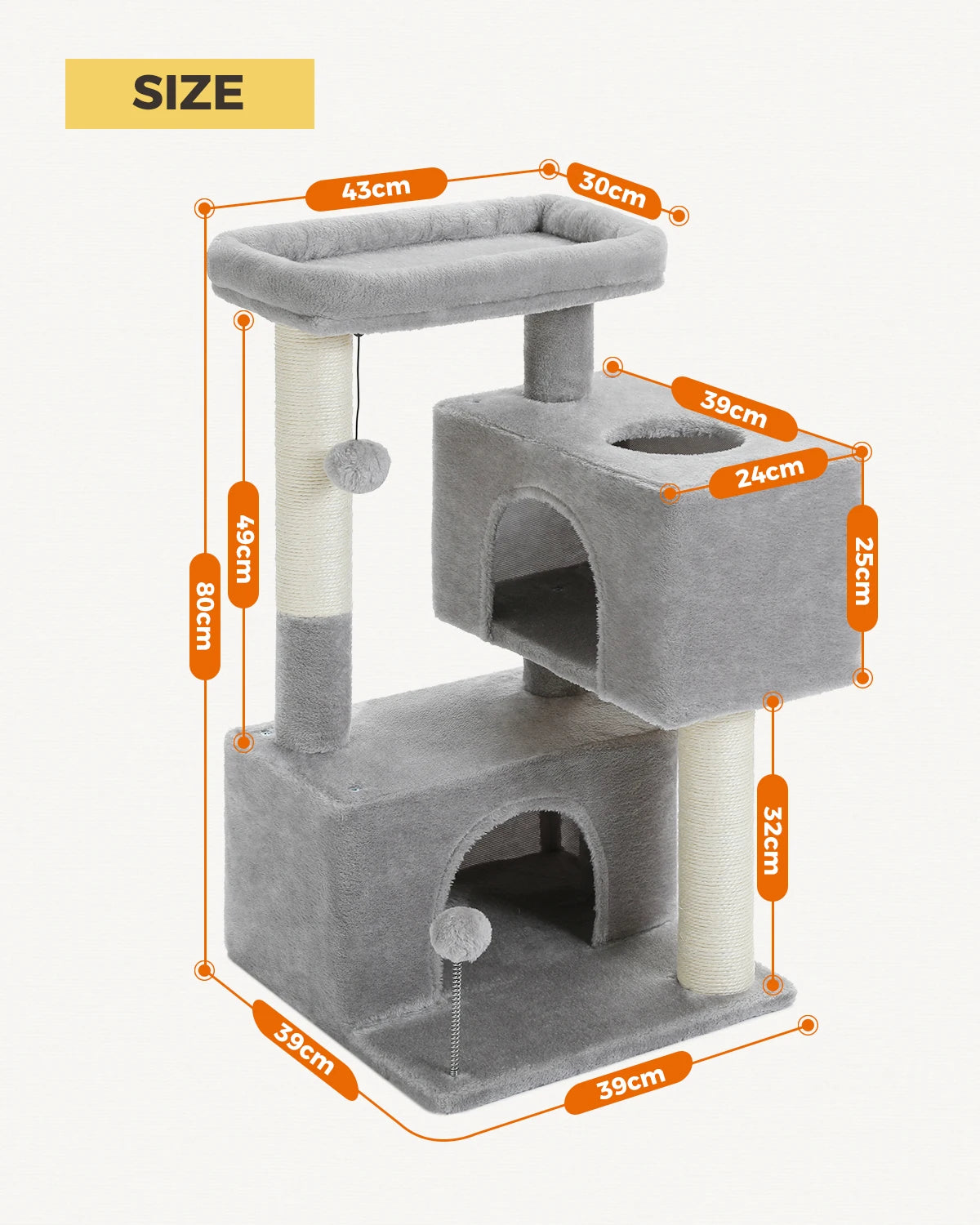 Cat Tower With Double Condo A0269