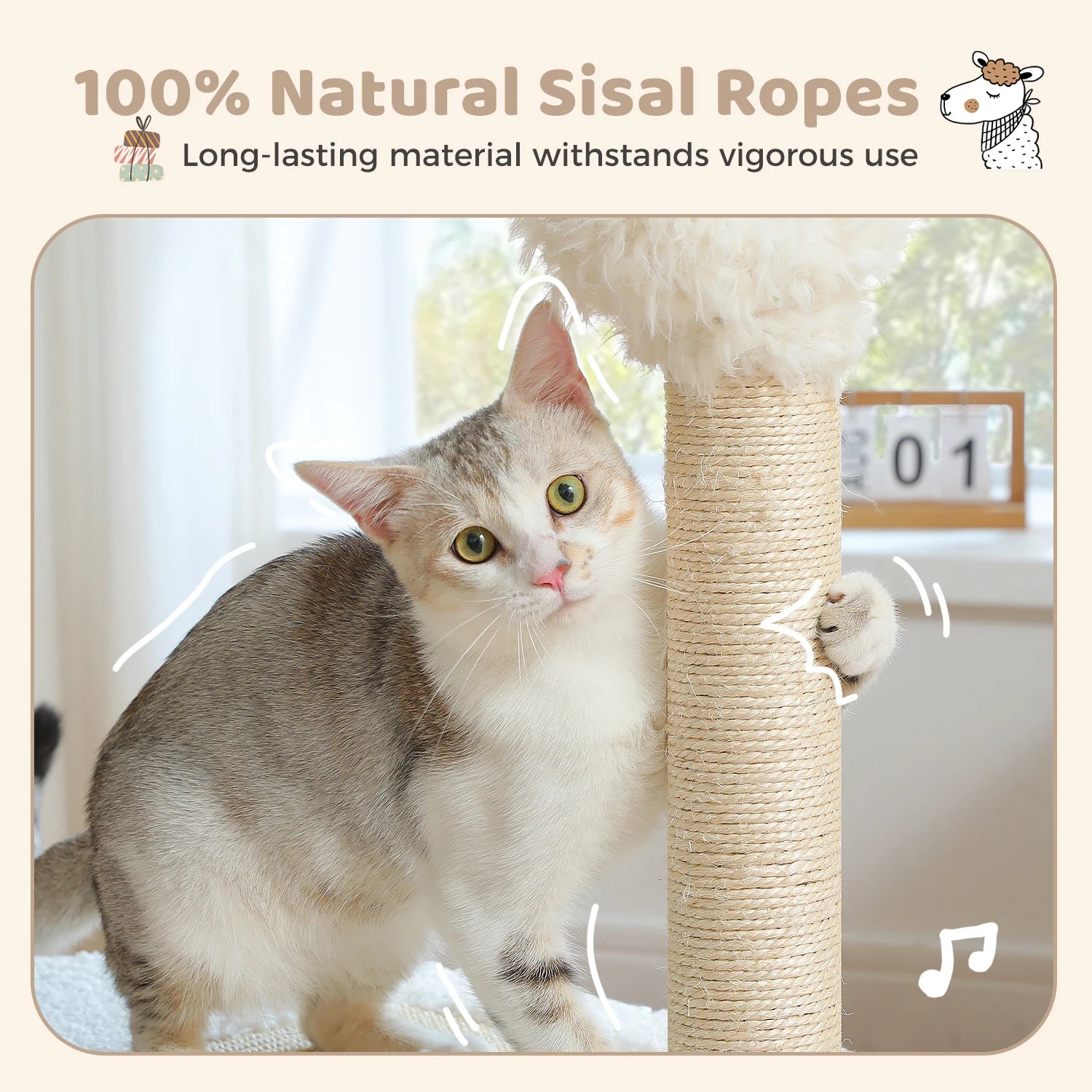 Small Alpaca Cat Tree A0285