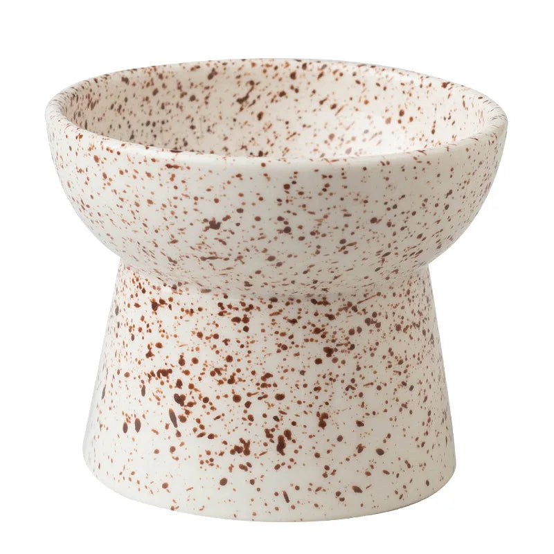 High Ceramic Cat Bowl A0338